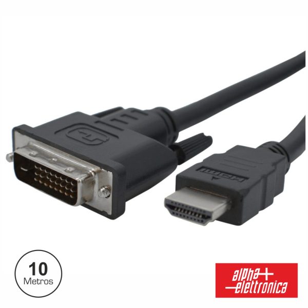 CABO HDMI MACHO / DVI-D DUAL LINK MACHO 10M