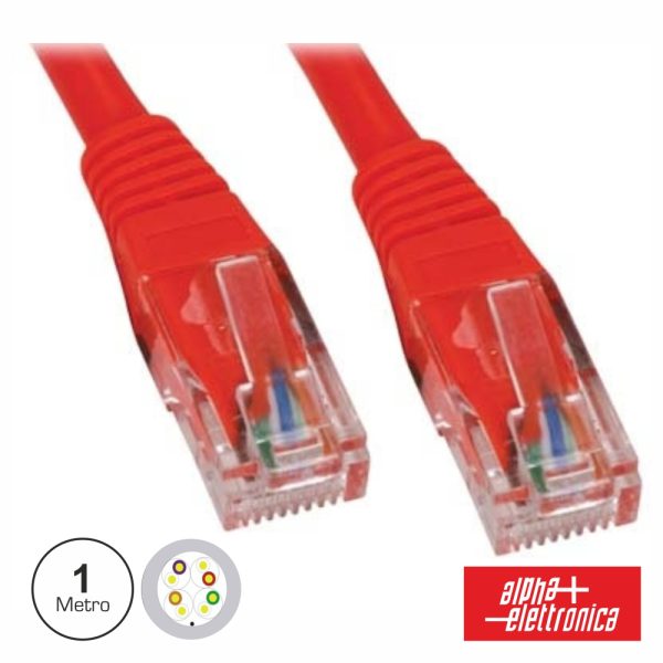 CABO UTP CAT5E VERMELHO 1M