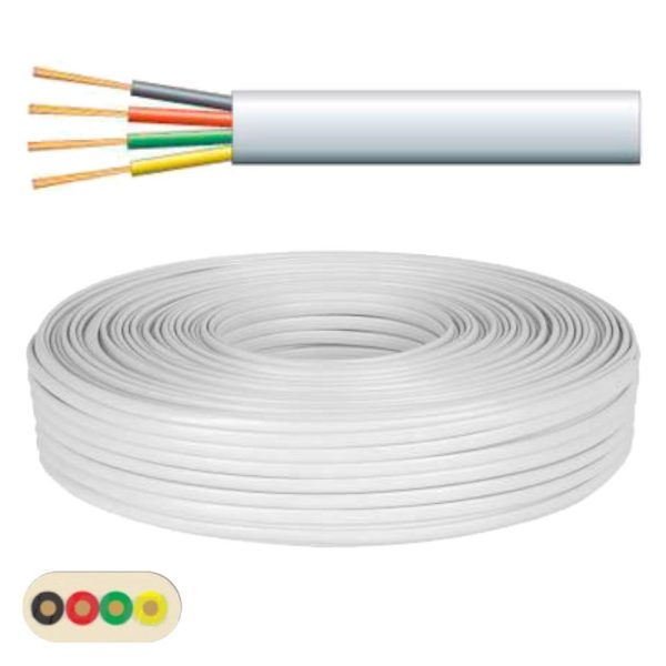 CABO TELEFONE 4 CONDUTORES 4x0.12MM BRANCO