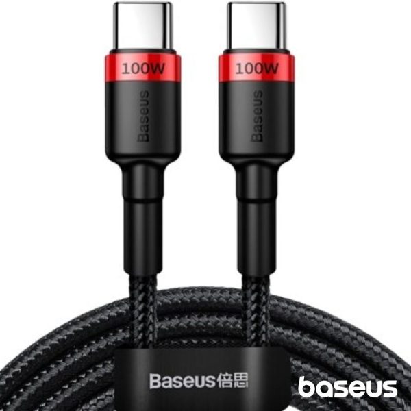 Cabo USB-C 2.0 PD Macho P/ USB-C PD Macho 5A 2m 100W BASEUS