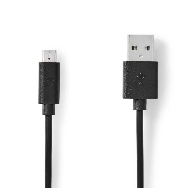 Cable USB -A 2.0 Macho P/ Micro USB-B Macho 0,5 m Preto