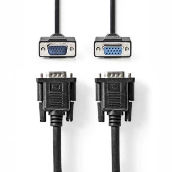 Cabo VGA Macho / VGA Fêmea 2m Preto NEDIS