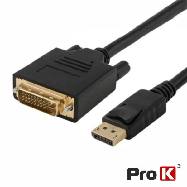Cabo Displayport Macho / DVI-D Macho 1.8m PROK