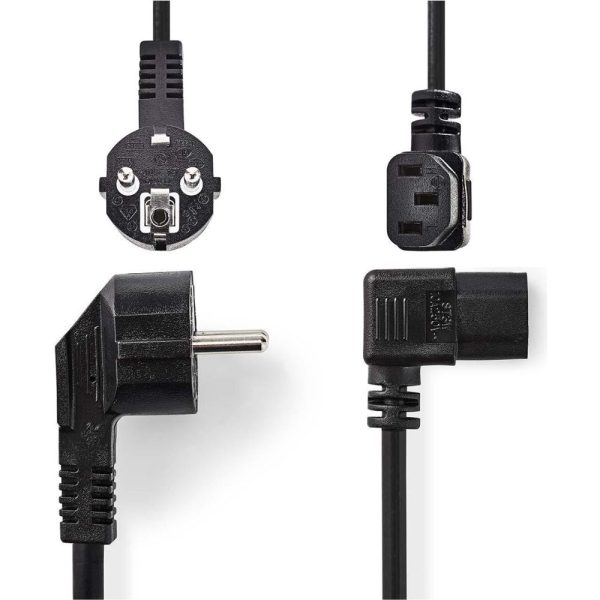 Cabo Alimentação IEC C13 Fêmea 90º 5m NEDIS