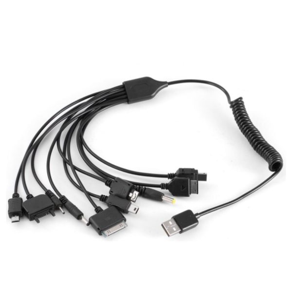 CABO USB-A 2.0 MACHO / 10EM1 MICRO USB-B + 9 FICHAS DC