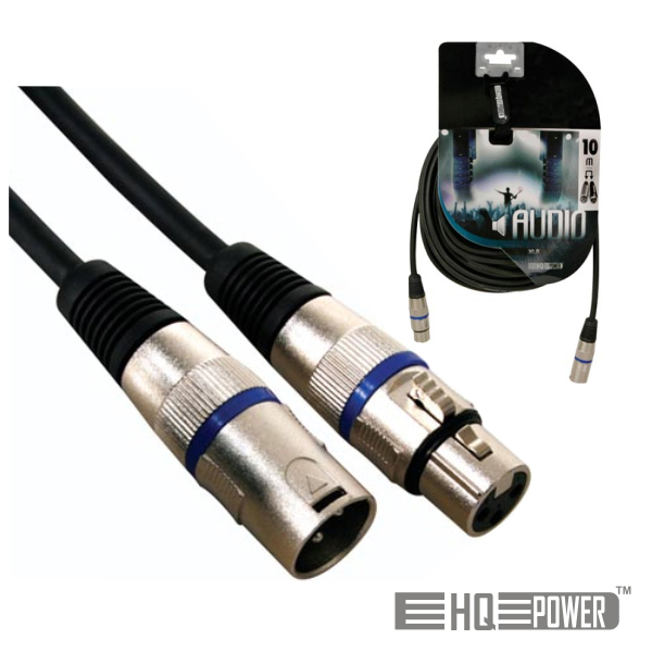 CABO XLR 3P MACHO / XLR 3P FÊMEA 10M HQ POWER
