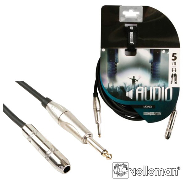 CABO JACK 6.35MM MACHO / JACK 6.35MM FÊMEA 5M MN