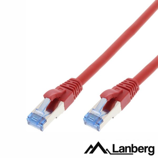 Cabo S/FTP LSZH CAT6A 5m Vermelho LANBERG