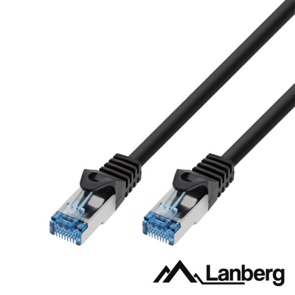 Cabo S/FTP LSZH CAT6A 0.5m Preto LANBERG
