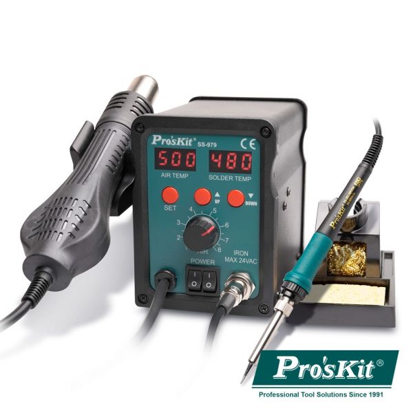 Estação de Soldar SMD Ar Quente 2 Em 1 700W PROSKIT