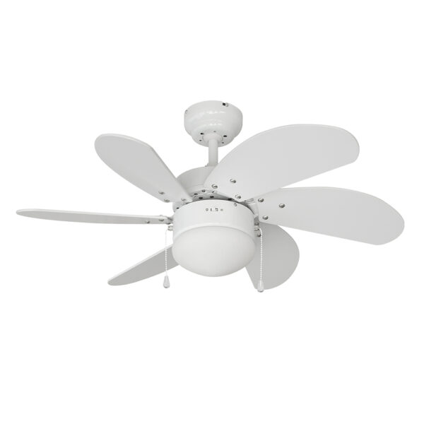 Ventoinha De Teto Modelo Aral. Cor Blanco. Potência: 50W Lâminas: Ø76Cm Edm