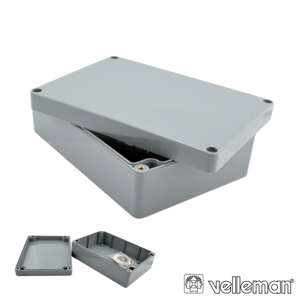 CAIXA ESTANQUE ABS CINZA ESCURO 160x160x60MM