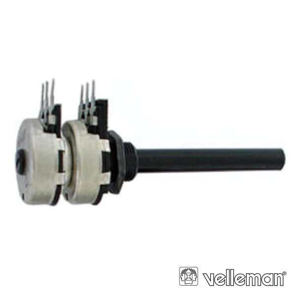 POTENCIÓMETRO LINEAR 22K STEREO METALICO