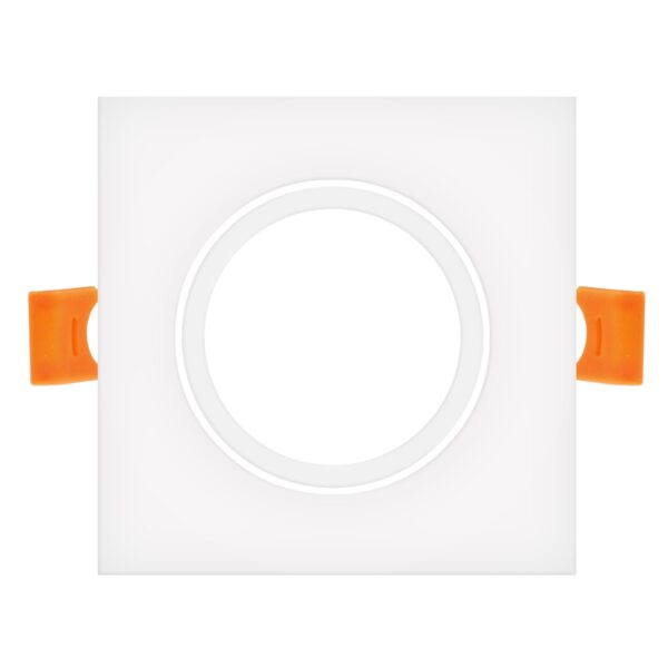 Anel giratório quadrado branco Série Luxury para GU10/MR16