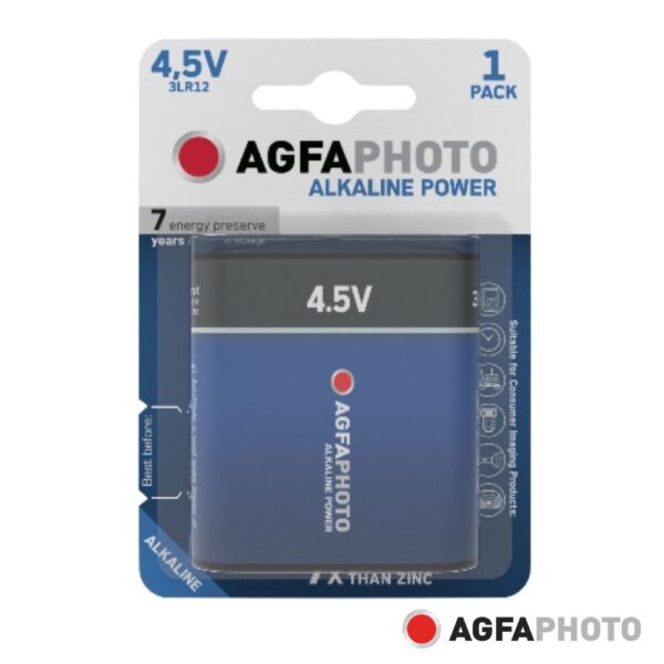 Pilha Alcalina 3Lr12/4.5V 4.5V 1X Blister Power Agfaphoto
