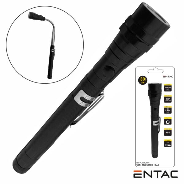 Lanterna Magnética Flexível De Alumínio 1W 30Lm Entac