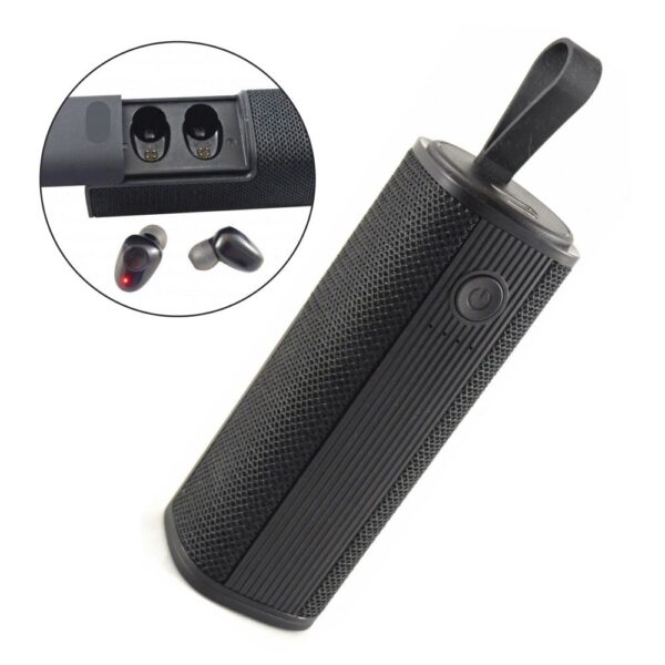 Coluna Bluetooth Portátil 10W C/ Auriculares 2X0.5W