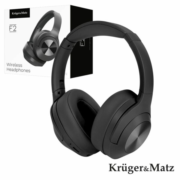 Auscultadores Bluetooth S/ Fios C/ Mic Anc F2 Krugermatz