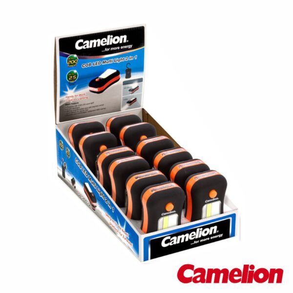 Expositor 12 Lanterna Led 2Em1 Magnética C/ Gancho Camelion