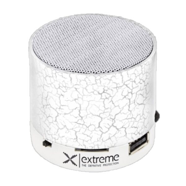 Coluna Bluetooth Portátil 3W Sd/Bat/Led Branco