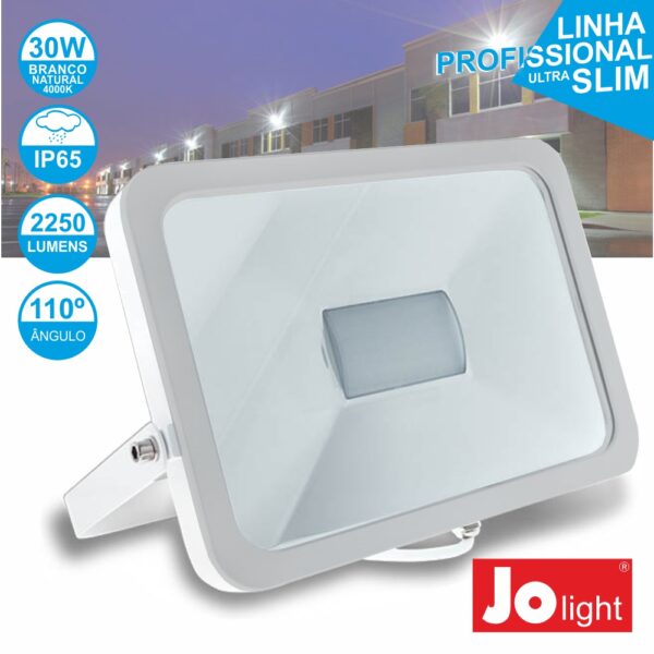 FOCO LED 30W 230V BRANCO NATURAL 2250LM IP65 SLIM JOLIGHT