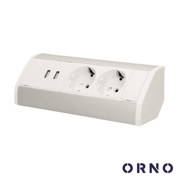 Tomada Elétrica P/ Escritório C/ 2 Saídas E 2 USB ORNO