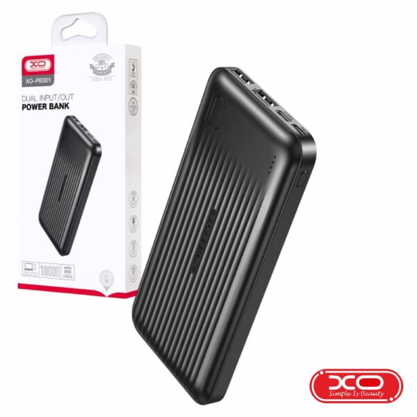Powerbank 10000mAh C/ Ficha USB-C/MicroUSB Preto XO