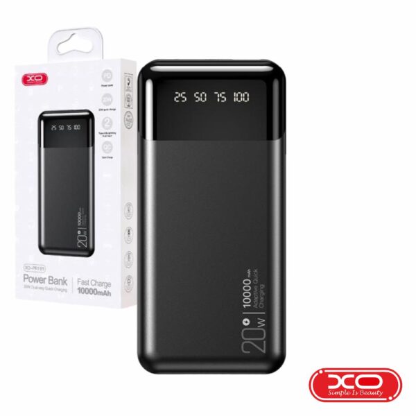 Powerbank 10000mAh 1 USB-A / 1 USB-C / 1 Lightning Preto XO