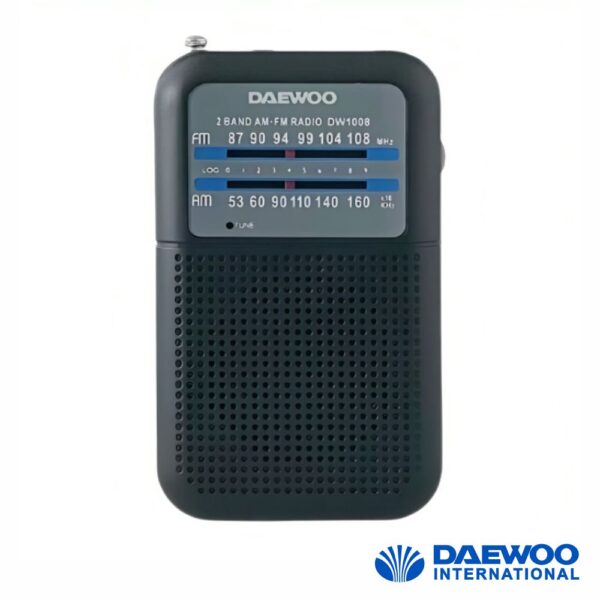 Rádio Portátil AM/FM Preto DAEWOO