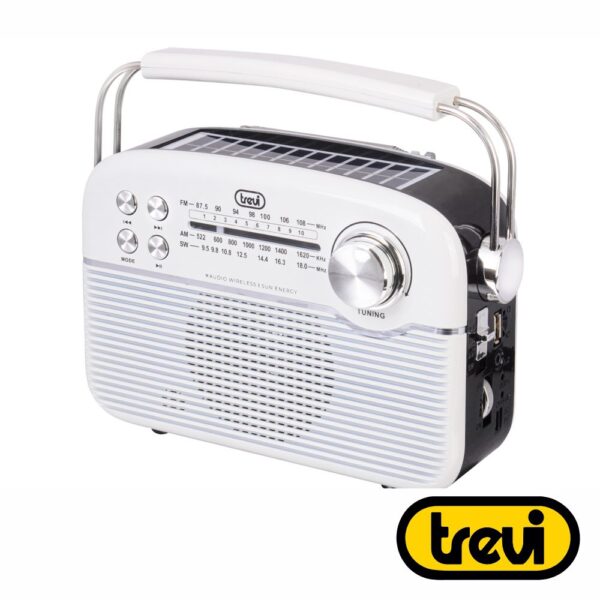 Rádio Portátil AM/FM/SW BT/USB/MicroSD C/ Painel Solar TREVI