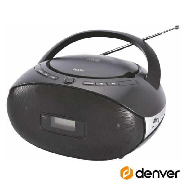 Rádio Portátil FM/CD/AUX Colunas 2x1W DENVER