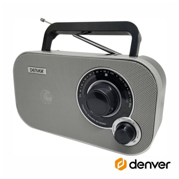 Rádio FM Portátil Branco DENVER