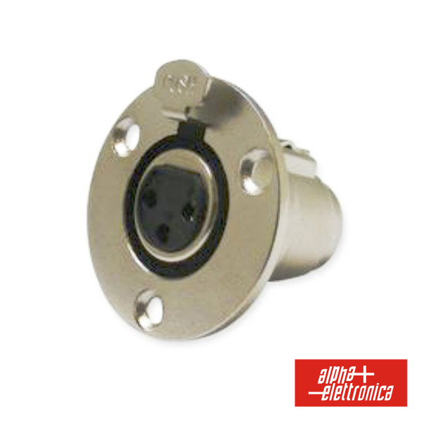 FICHA XLR 3P FÊMEA PAINEL