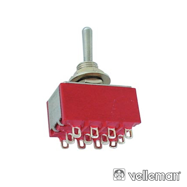 COMUTADOR ALAVANCA 4PDT ON-ON PAINEL