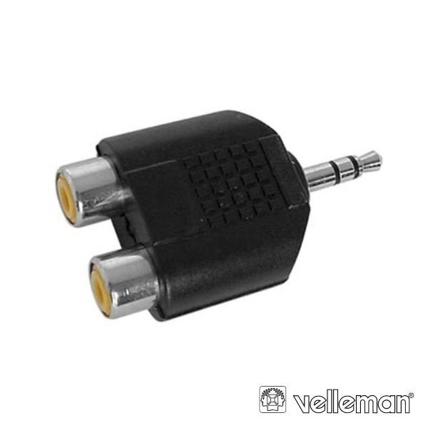 FICHA ADAPTADORA JACK 3,5MM MACHO ST / 2 RCA FÊMEA
