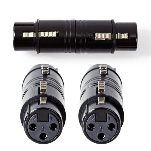Ficha Adaptadora XLR 3P Fêmea / XLR 3P Fêmea