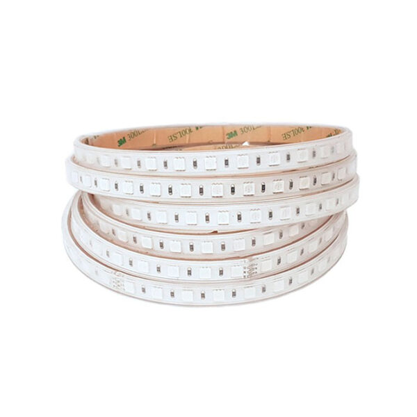 Fita LED 230V 15W/m 72LED/m RGB+W (4000K) IP65 50m/rolo