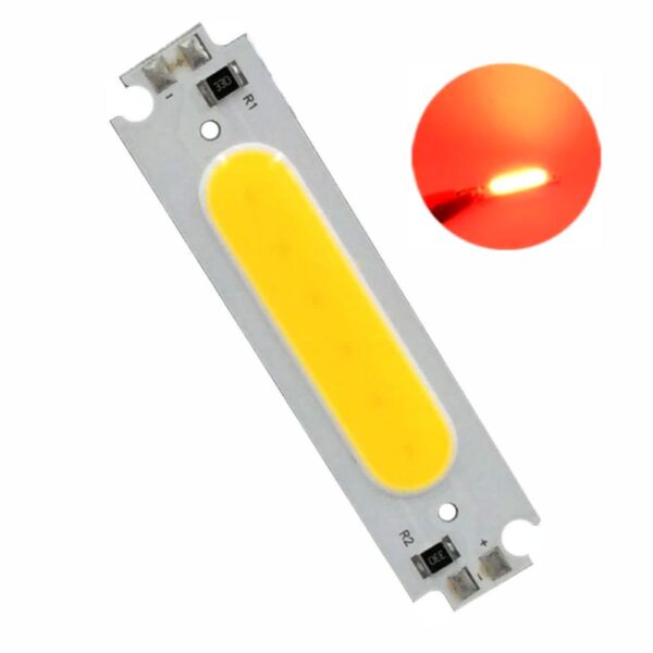 LED COB 2W 12V Vermelho 60x15mm