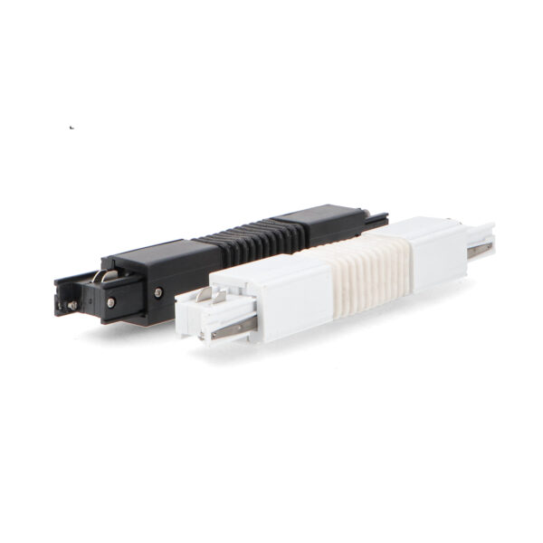 Conector Flexible Blanco para Carril Trifásico  Preto
