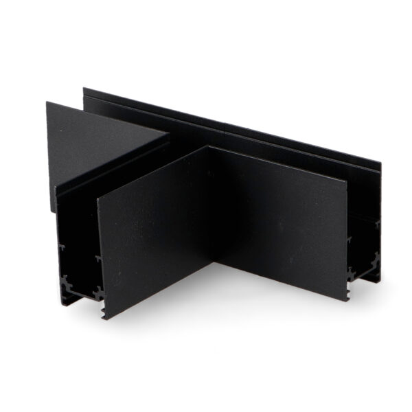 União horizontal T para calha magnético - DSC  Preto