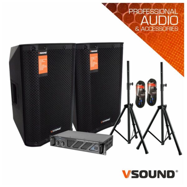 Sistema de Som Amplificado 1000W VSOUND